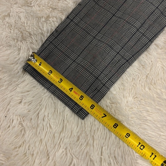 Banana Republic Women's Grey Multi Plaid Sloan Slim Ankle Pants size 4 - Picture 5 of 13
